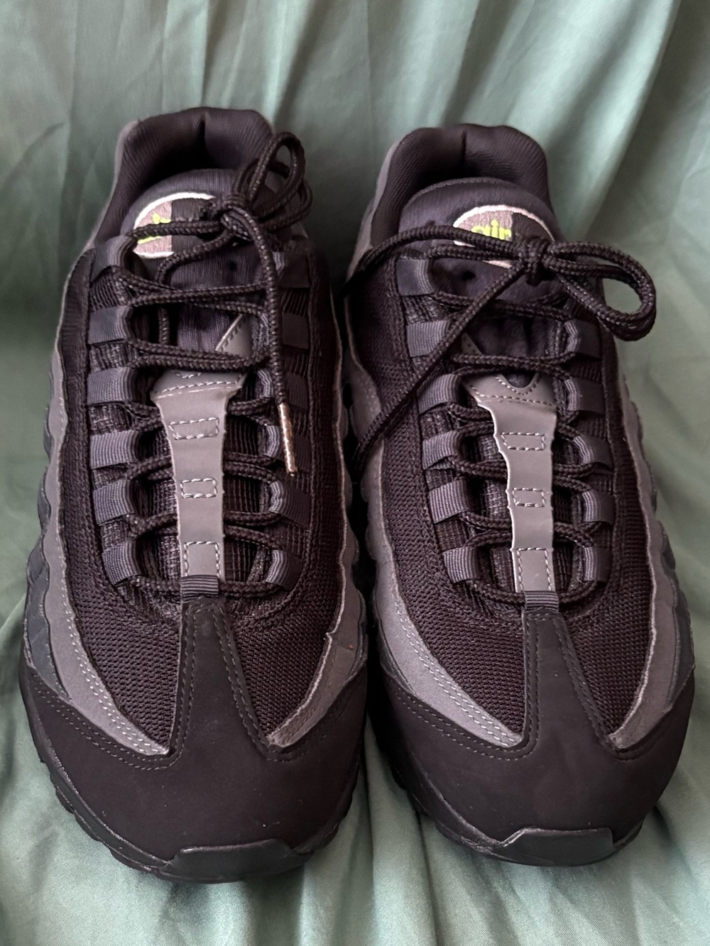 Nike Air Max 95 "Retro Logo" Sneakers - Black/Grey/Volt (CV1635-002)